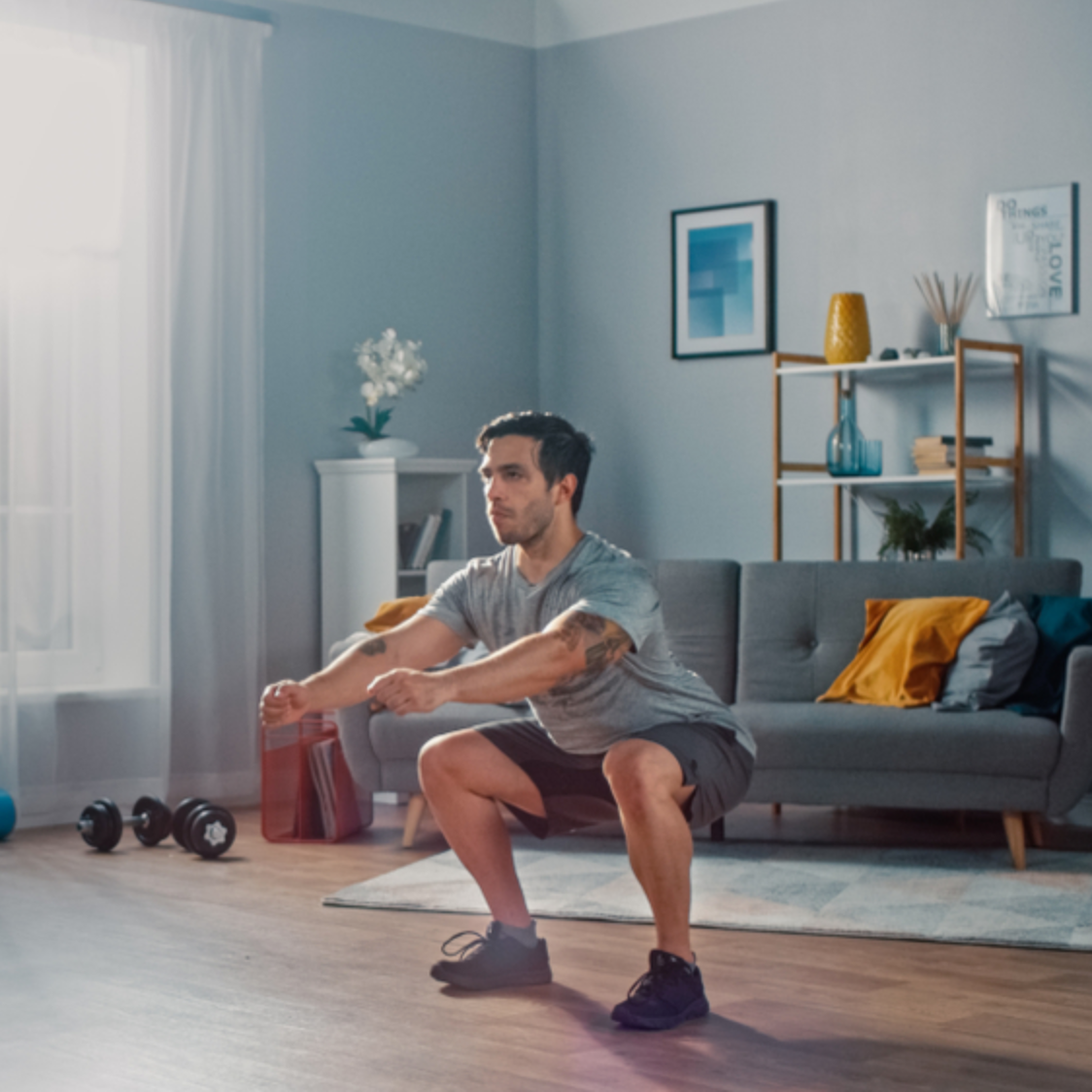 squat exercice à la maison 