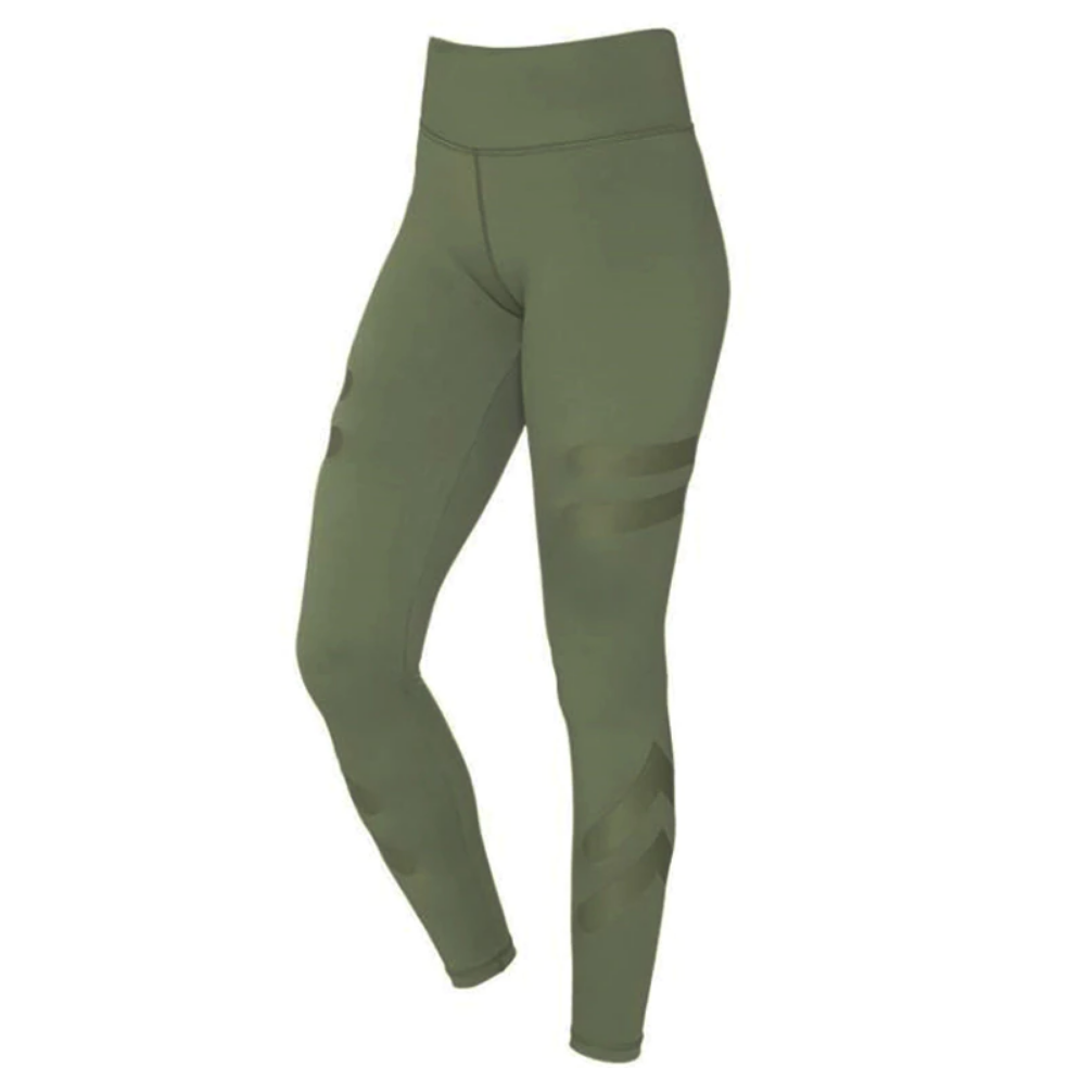 leggings vert mannequin fitness de face 